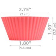 Theo&#039;s Bakeware Silicone Cupcake Liners, Round Shape Muffin Cups, Pack of 24 / 4 Colors Reusable &amp; Nonstick Standard... N9