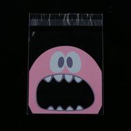 Cute Foodie Monster Self-Adhesive Cookie Candy Wrapping Gift Seal Bag 4 Colors - Pink, 10*10cm N6