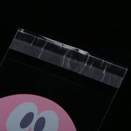 Cute Foodie Monster Self-Adhesive Cookie Candy Wrapping Gift Seal Bag 4 Colors - Pink, 10*10cm N7