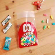 Cute Foodie Monster Self-Adhesive Cookie Candy Wrapping Gift Seal Bag 4 Colors - Pink, 10*10cm N10