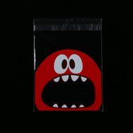 Cute Foodie Monster Self-Adhesive Cookie Candy Wrapping Gift Seal Bag 4 Colors - Pink, 10*10cm N11