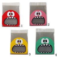 Cute Foodie Monster Self-Adhesive Cookie Candy Wrapping Gift Seal Bag 4 Colors - Pink, 10*10cm N12