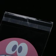 Cute Foodie Monster Self-Adhesive Cookie Candy Wrapping Gift Seal Bag 4 Colors - Pink, 10*10cm N16