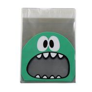 Cute Foodie Monster Self-Adhesive Cookie Candy Wrapping Gift Seal Bag 4 Colors - Pink, 10*10cm N25