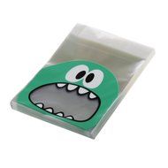 Cute Foodie Monster Self-Adhesive Cookie Candy Wrapping Gift Seal Bag 4 Colors - Pink, 10*10cm N28