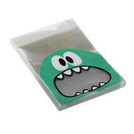Cute Foodie Monster Self-Adhesive Cookie Candy Wrapping Gift Seal Bag 4 Colors - Pink, 10*10cm N29
