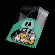 Cute Foodie Monster Self-Adhesive Cookie Candy Wrapping Gift Seal Bag 4 Colors - Pink, 10*10cm N30