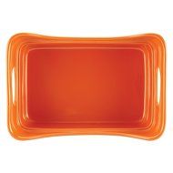 Rachael Ray Stoneware 9" x 13" Rectangular Lasagna Lover Pan, White N2