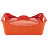 Rachael Ray Stoneware 9" x 13" Rectangular Lasagna Lover Pan, White N4