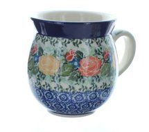 Polish Pottery Crimson Roses Bubble Mug