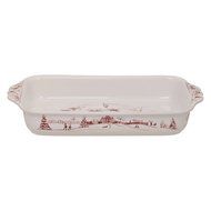 Juliska Country Estate Baking Dish Winter Frolic Ruby