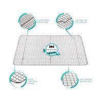 Stainless Steel Non-Stick Cooling &amp; Baking Rack for Easy Cooking by Hexada &ndash; Dishwasher &amp; Oven Safe, 16.5X11.5... N2