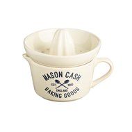 Mason Cash Varsity 4-Piece Ceramic Preparation Bowls, Navy Blue, Cream N6