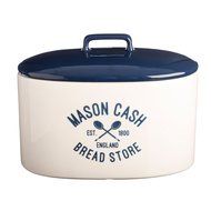 Mason Cash Varsity 4-Piece Ceramic Preparation Bowls, Navy Blue, Cream N9