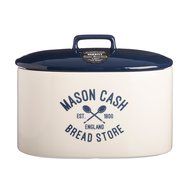 Mason Cash Varsity 4-Piece Ceramic Preparation Bowls, Navy Blue, Cream N10