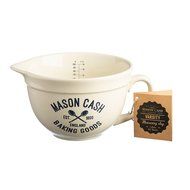 Mason Cash Varsity 4-Piece Ceramic Preparation Bowls, Navy Blue, Cream N12
