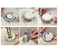 YEHAM Stainless Steel Food Grade Dumpling Maker Dough Press Pie Ravioli Mould Maker N3