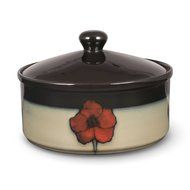 Pfaltzgraff Everyday Painted Poppies Round Covered Casserole Dish