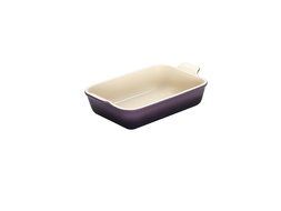 Le Creuset Heritage Stoneware 7-by-5-Inch Rectangular Dish, Cassis