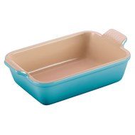Le Creuset Heritage Stoneware 7-by-5-Inch Rectangular Dish, Cassis N4
