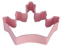 R&amp;M Crown Coronation Pink 3.5" Cookie Cutter With Colored, Durable, Baked-on Polyresin Finish