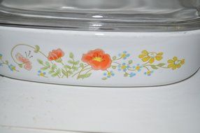 Corning Ware Wildflower A-10-b 10" Casserole Dish N4