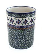 Polish Pottery Mosaic Flower Utensil Jar