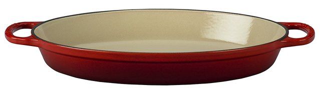 Le Creuset Enamel Cast Iron Signature Oval Baker, 2.25 quart, Cerise (Cherry Red)