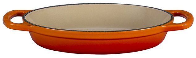 Le Creuset Enamel Cast Iron Signature Oval Baker, 2.25 quart, Cerise (Cherry Red) N3