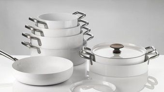 KnIndustrie Eat Big - Casserole with handles &Oslash;14.2 White N3