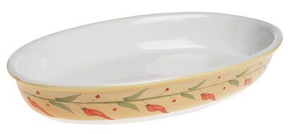 Caleca Chili Peppers Medium Oval Baking Dish N2