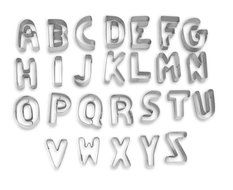 Internet&rsquo;s Best Cookie Mini Alphabet Cutter Set | 26 Piece Capital Letters Cutter Molds | Fruit Biscuit Fondant...
