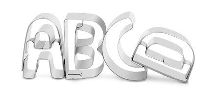 Internet&rsquo;s Best Cookie Mini Alphabet Cutter Set | 26 Piece Capital Letters Cutter Molds | Fruit Biscuit Fondant... N2