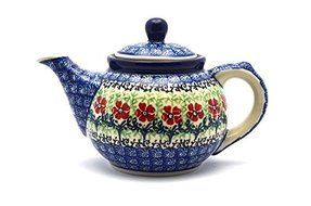 Polish Pottery Teapot - 14 oz. - Maraschino