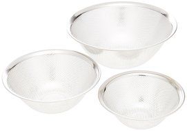 Sori Yanagi stainless bowl punchingstrain​er (16.19.23) 6pcs N3