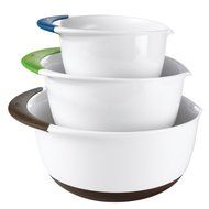 OXO Good Grips 3-Piece Mixing Bowl Set, Blue/Green/Yellow N10