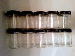 10 PACK -GLASS MEDICAL HERB STASH JARS ODOR PROOF AIR TIGHT with SCREW TYPE LID
