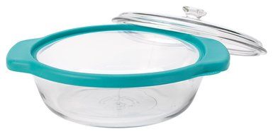 Anchor Hocking 3-Quart Glass Baking Dish with Teal TrueFit Lid N11