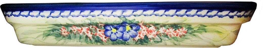 Boleslawiec Stoneware - Polish Pottery Medium Lasagna Baker Eva's Collection "Wild Roses" N3