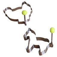 2 PCs Egg Mold Stainless Steel Kids Breakfast/Lunch Sandwich/Cookie Mold [B]