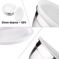 Stainless Steel Mixing Bowls Set of 5,with Plastic Lids-JUNING N5