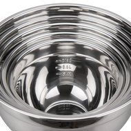 Stainless Steel Mixing Bowls Set of 5,with Plastic Lids-JUNING N6