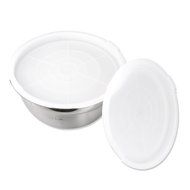 Stainless Steel Mixing Bowls Set of 5,with Plastic Lids-JUNING N7