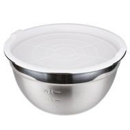 Stainless Steel Mixing Bowls Set of 5,with Plastic Lids-JUNING N8
