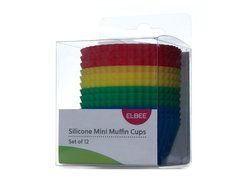 Elbee Premium Re-Usable Silicone Muffin Cups Set of 12 For Cupcakes, Muffins, Cheese Cakes, Gelatin N2