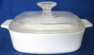 Corning Ware A-1-B White Casserole with Lid 1 Liter