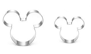 SUPPEAR Mouse Cookie Cutter - Food Grade Stainless Steel Cushioned Shape, Set of 2