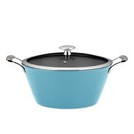 Mario Batali Light Enameled Cast Iron 4-Quart Round Casserole by Dansk, Turquoise