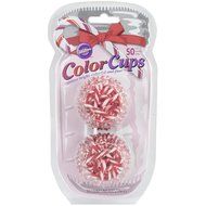 Wilton Candy Cane Pattern Mini Baking Cups, 50-Count