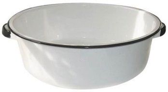 New Columbian Home F6416-4 White Enamel Dish Pan 15 Quart Ceramic On Steel New